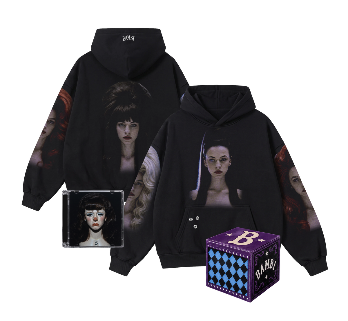 bambi BOX + HOODIE – preorder albumu „B” z czarną bluzą